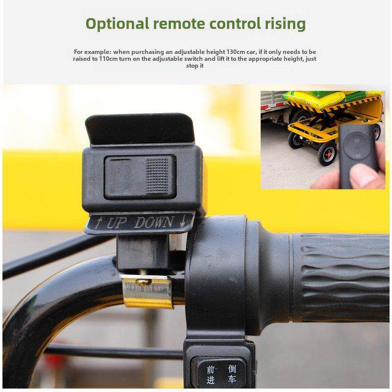 电动平板车升降剪叉式移动平台四轮手推运输车搬运仓库载重王拉货