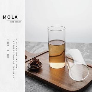 简约茶杯直筒轻薄水杯 MOLA.See.杯具家用玻璃杯子餐厅日式 见一