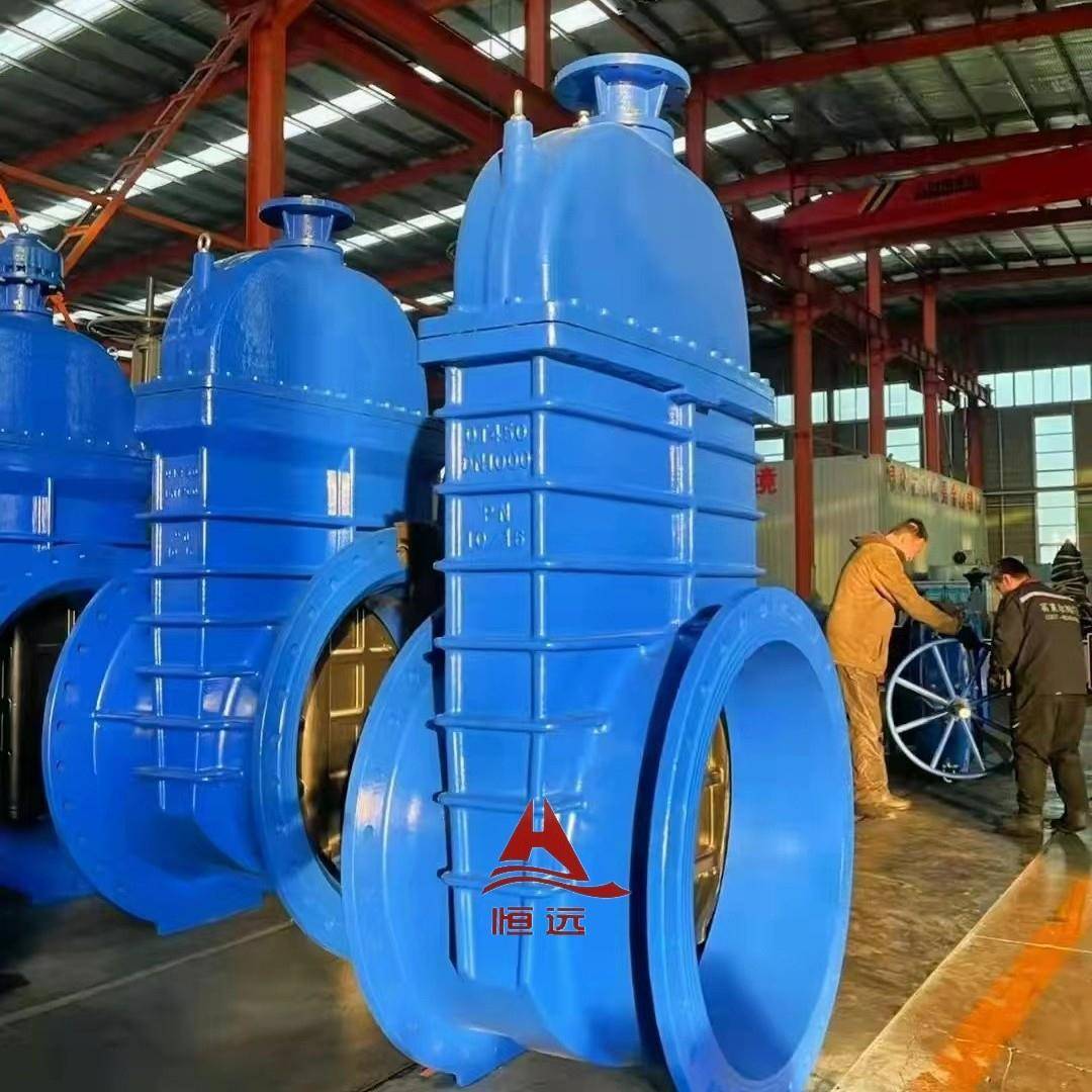 恒亚生产大口径软密封闸阀DN700/DN800球铁法兰闸阀手动/电动闸
