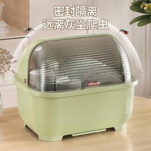 厨房沥水牌：qita置碗架柜家用尘塑料碗餐具收纳物架盘子碗碟防碗
