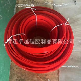 厂家红色硅胶条密封条橡胶实心I型方形扁条方条型条胶皮垫