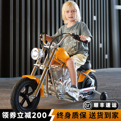 暴风儿童电动摩托车可坐人玩具车小孩两轮越野哈雷车2025年新款