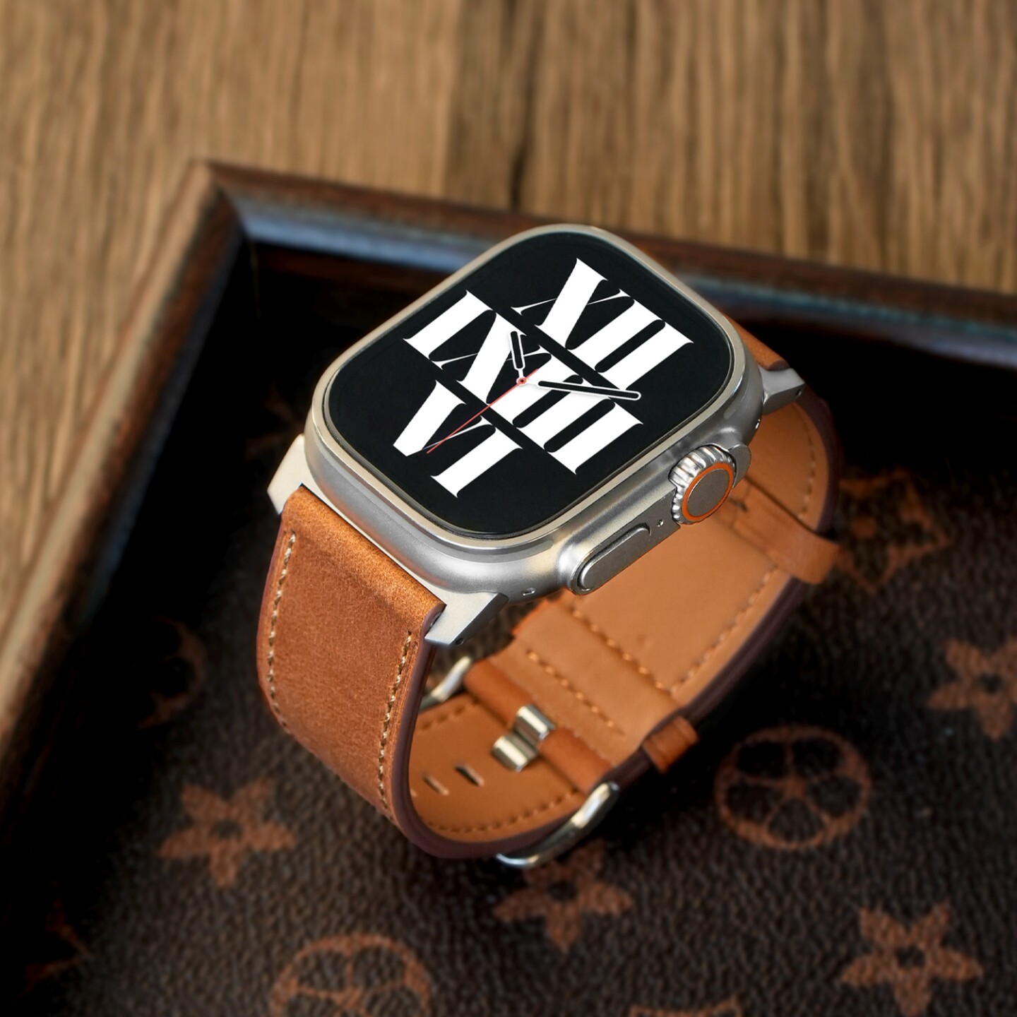 ERFG复古老钱头层小牛皮AppleWatch Ultra3真皮表带S11柔软亲肤适用苹果iwatch10手表S9疯马皮男高级49mm腕带
