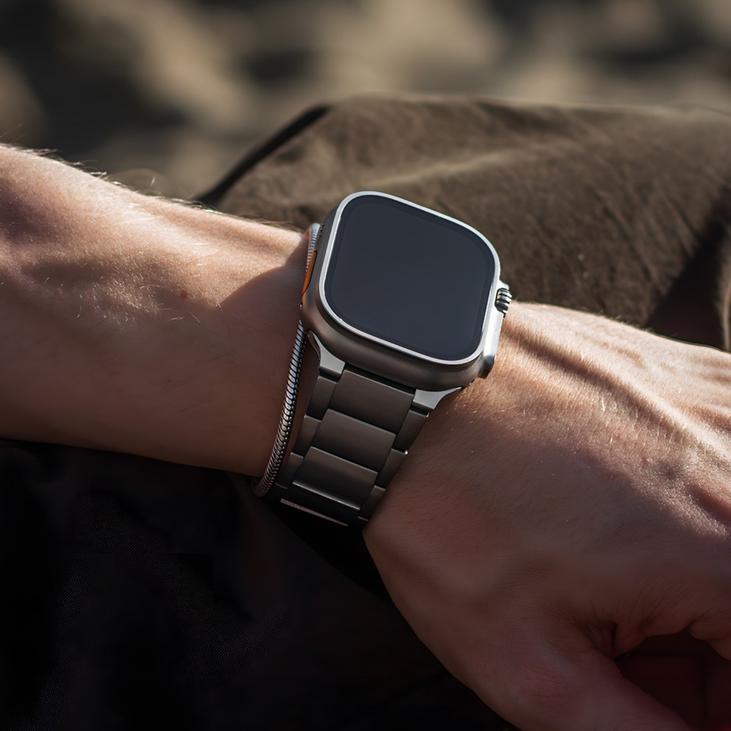 ERFG纯钛金属三株iwatch防刮表带