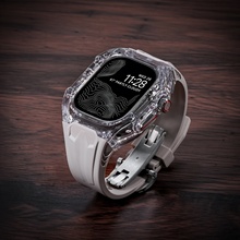 ERFG适用AppleWatch Ultra3改装表带S11苹果iwatch手表S10新款S9兰博夏季冰川一体8透明壳se高级感全包保护壳