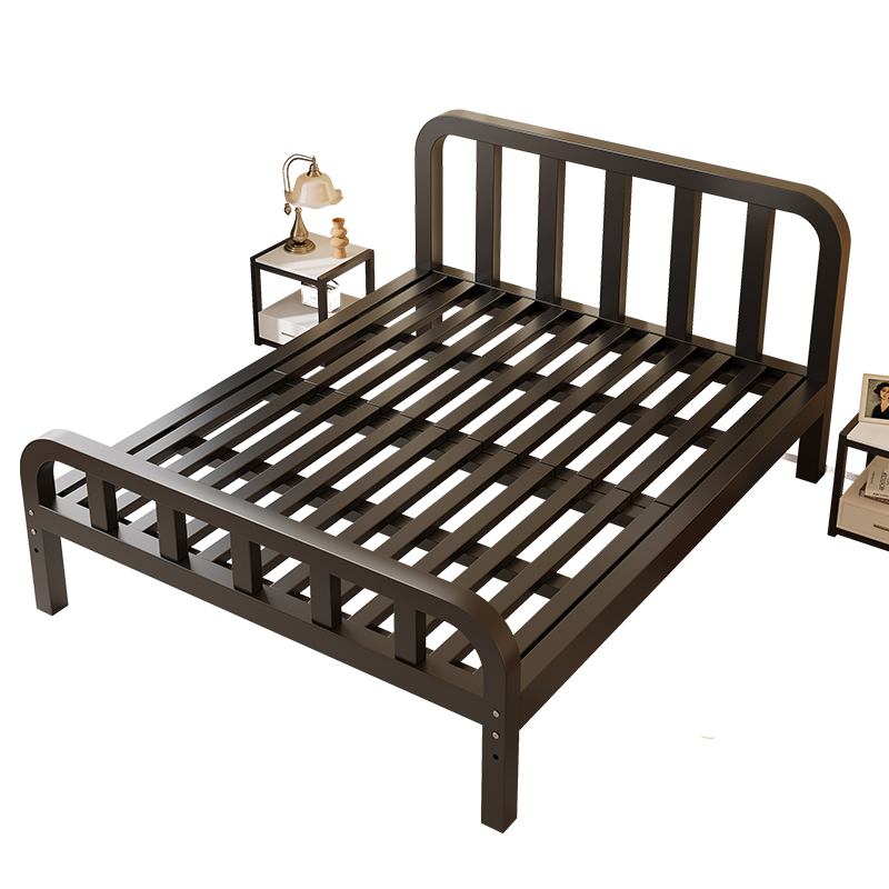铁艺床现代简约1.8米双人铁床加固加厚1.5单人床简易铁架床经济型