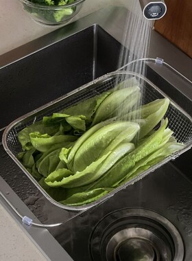 Nati Home 不锈钢沥水篮可伸缩碗碟沥水架厨房洗菜盆滤水架