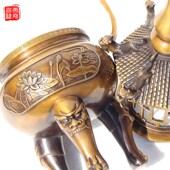 香薰炉纯铜塔炉仿古做旧香薰炉纯铜香炉熏香炉塔炉象炉特大号香炉