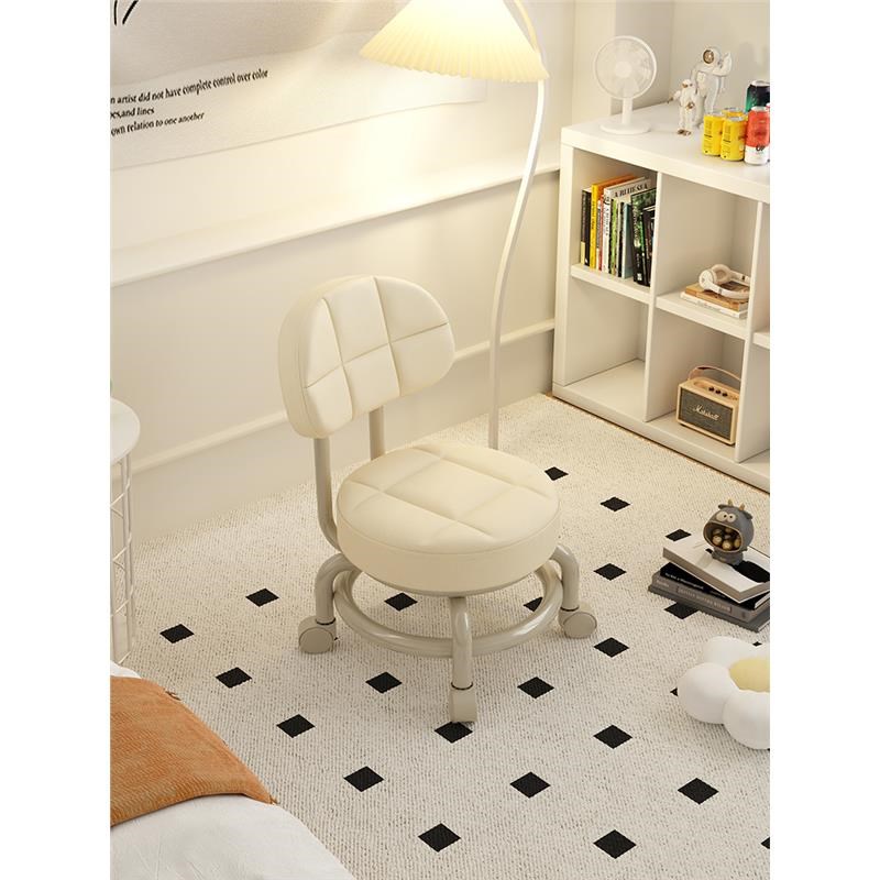 万向轮小凳子门口可移动换鞋凳家用客厅卧室滑轮矮凳美缝擦地带娃