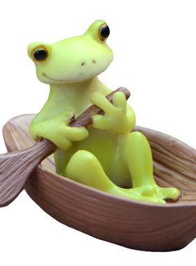 青蛙摆件创意可爱小公仔办公桌面花盆栽庭院造景微景观装饰品