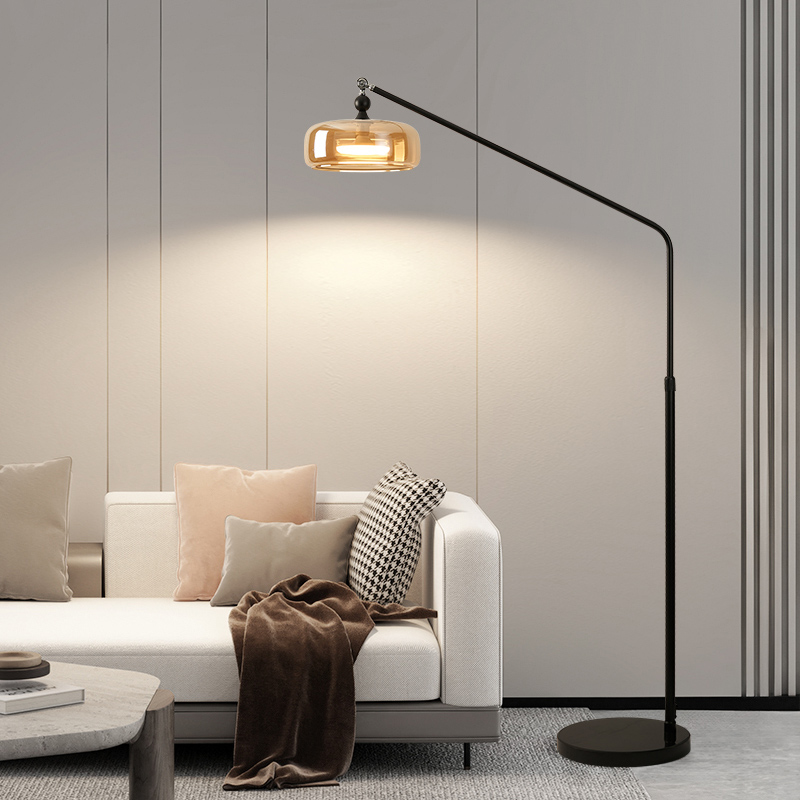 中古风钓鱼灯落地灯客厅沙发旁