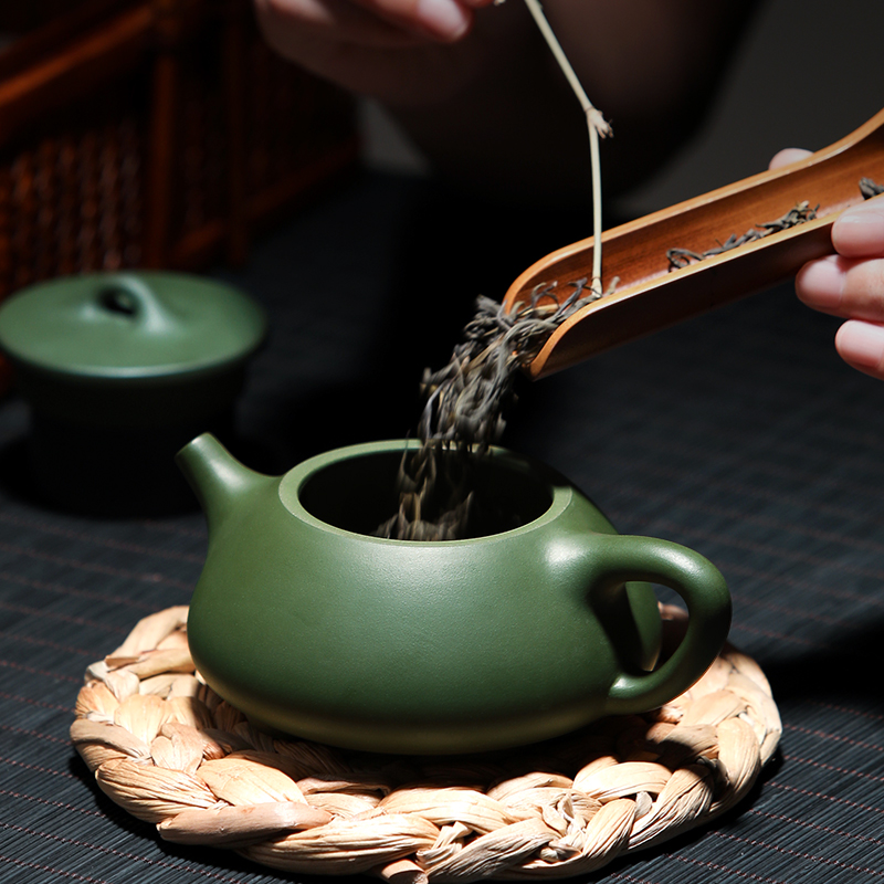 御壶茗香宜兴紫砂壶纯全手工原矿绿泥石瓢家用泡茶壶茶具绿泥石瓢
