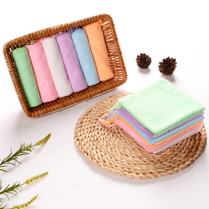 幼儿园小毛巾比纯棉柔软吸水儿童专用擦手带挂绳小方巾四方手帕