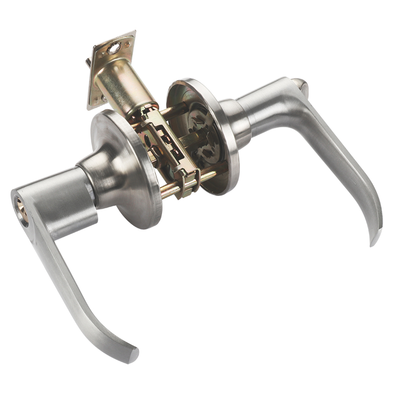 三杆式执手锁老式球形房间压把公共厕所卫生间铝合金塑钢门锁单舌