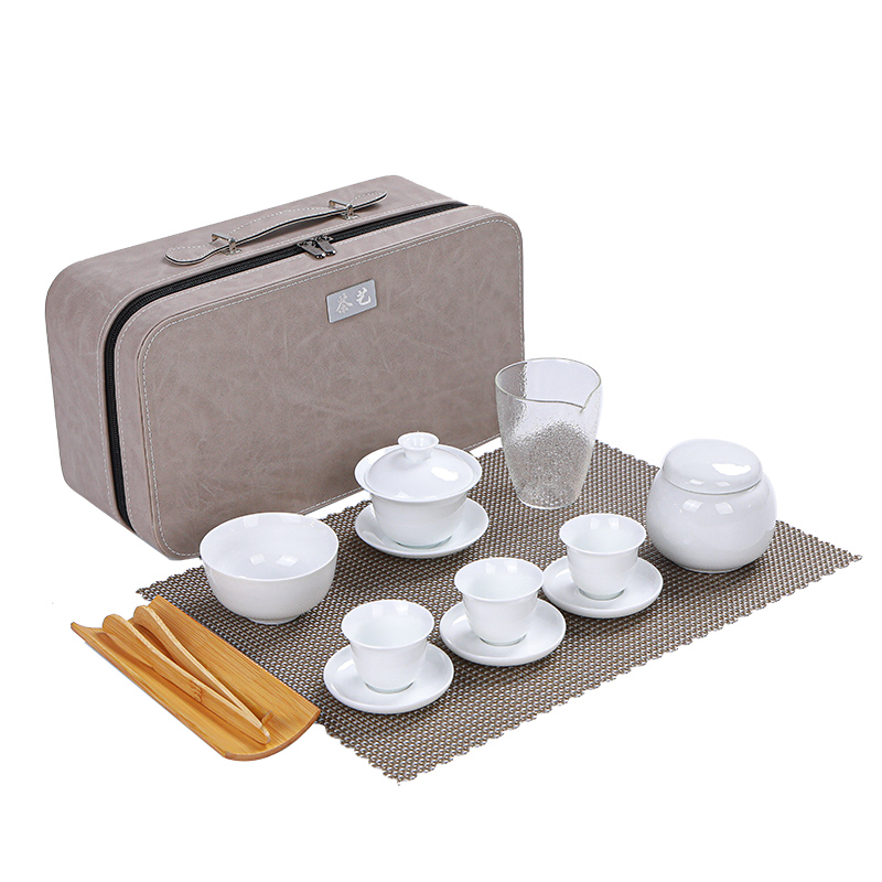 旅行茶具茶盘盖碗茶叶罐茶杯茶台茶海茶艺托盘家用储水式简约便携