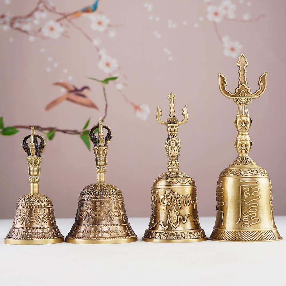 纯黄铜三清铃道家道士铃铛太上老君八仙法器铜钟天蓬帝钟三清道铃