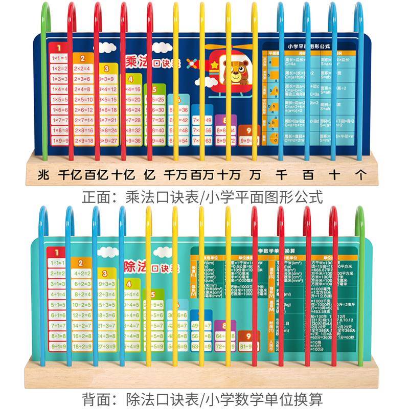 1档计数器小学三四年级下册数学教具十三行大数位千亿兆级计算架