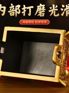 铜鼎摆件四方鼎财富宝鼎全铜手工店铺公司开业前台装饰品家居客厅