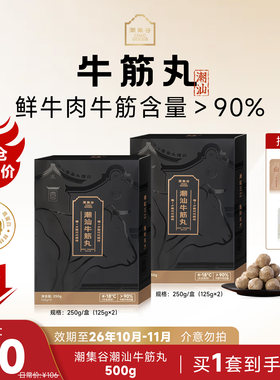 潮集谷正宗潮汕牛筋丸烧烤食材