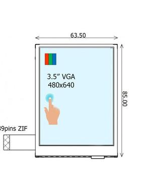 3.5寸480×640宽视角4线电阻触摸屏 COM35H3R14UTC半透半反液晶屏