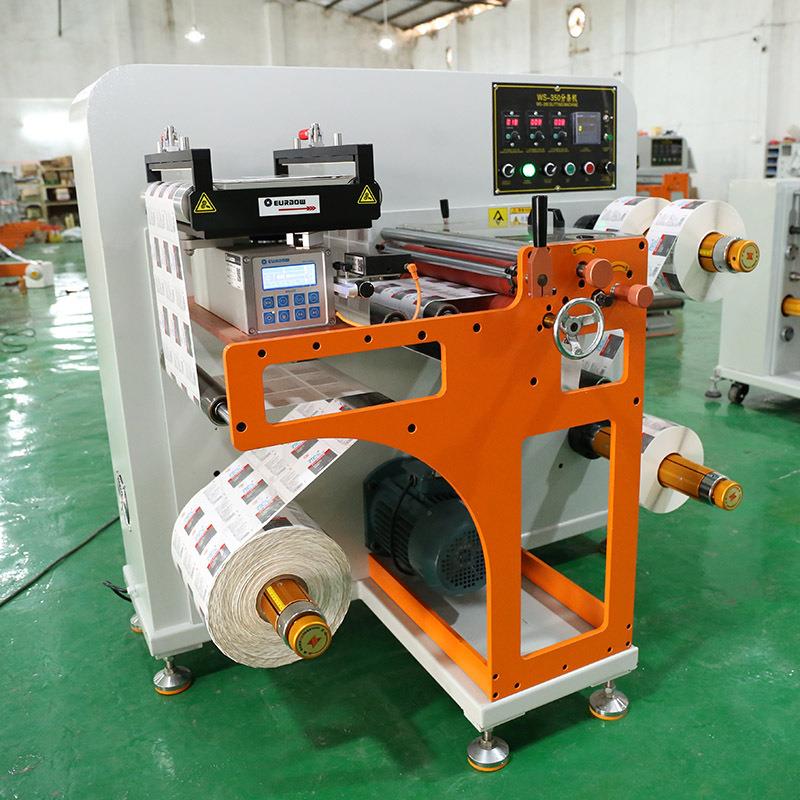 QDP-350高速分条机不干胶标签商标分切机框架式伺服纠偏薄膜复卷