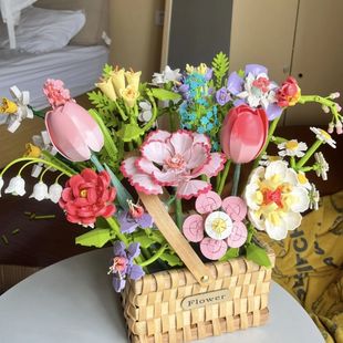 兼容乐高拼装积木花永生花束玫瑰情人节玩具女孩礼物七夕节日礼物