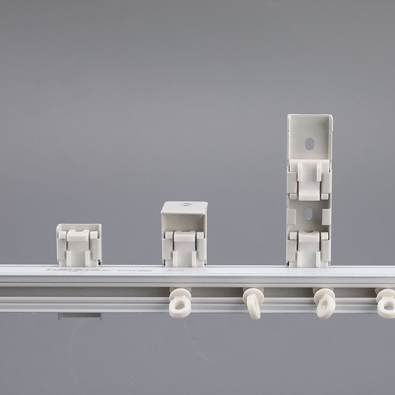 德裕钠米消音窗轨窗帘杆单双轨道静音窗帘杆窗帘滑轮悬挂式直轨道