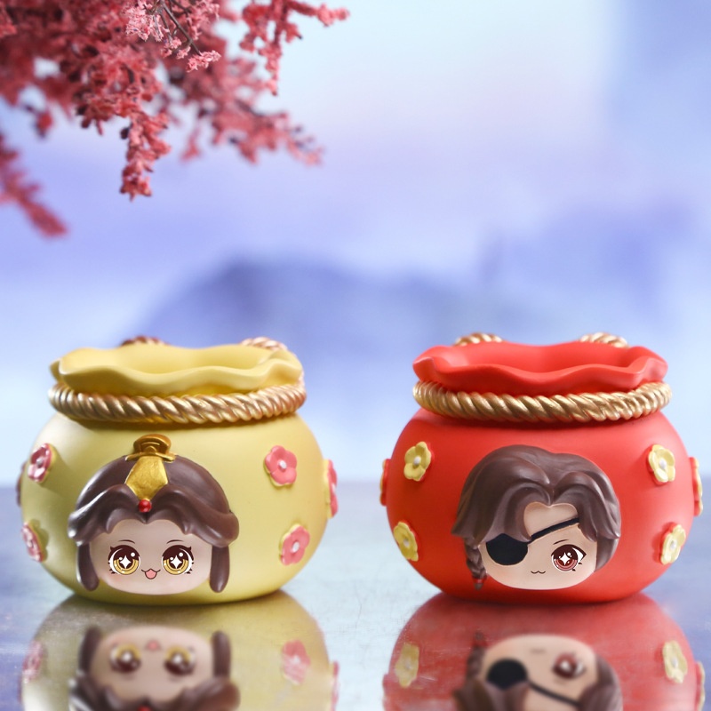 赐福无禁忌礼品笔筒桌面卡通学生用品树脂工艺品送朋友生日礼物