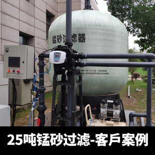 锰砂活性炭多介质过滤器大型工业水处理过滤器生活用水净化设备