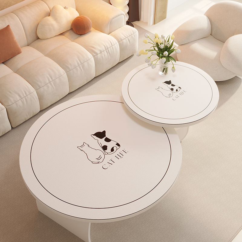 茶几桌布家用客厅防水防油轻奢高级感桌垫防N烫隔热圆形桌面保护