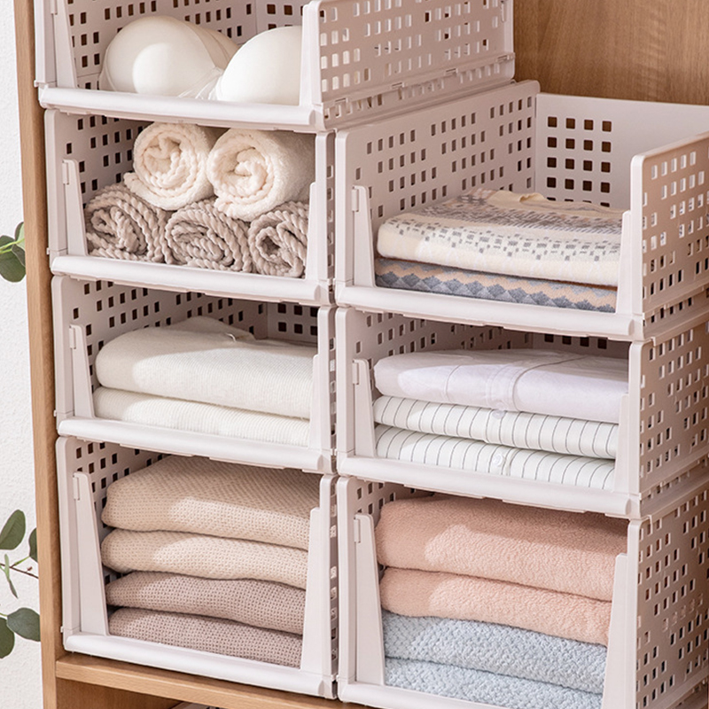 抽屉式收纳箱衣柜衣服收纳筐可叠加收纳盒大容量折叠式.杂物置物