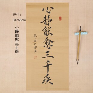 夏虫不可语冰可自由定制庄子集释名言警句手写毛笔软笔书法装裱