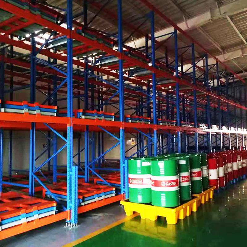 福建仓储重型货架推入式托盘货架重量型仓库用压入式工业仓库货架