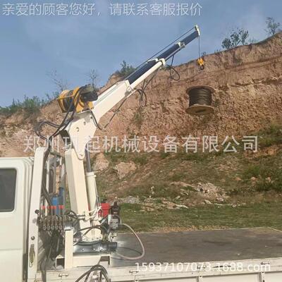 家用小用型随车吊 车载机 1REM2v24V50吊0公斤1吨车货车车液压载