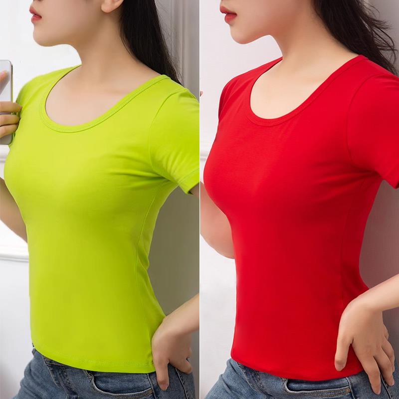 广场舞新款上衣短袖女中老年莫代尔舞蹈圆领t恤夏季运动跳舞服装