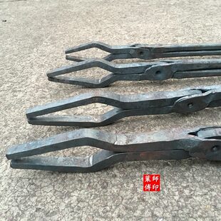 包邮 手工夹钳扁口钳尖咀圆口夹子铝锭钳火钳铁棒打铁钳铁匠产品钳