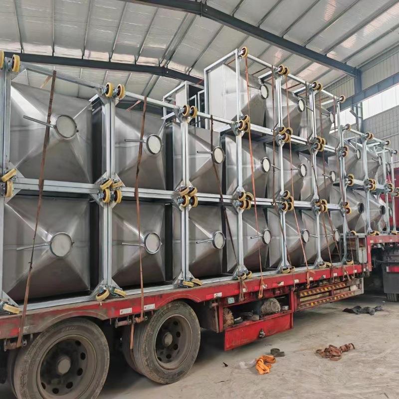 304不锈钢料斗金属周转下料斗料仓储罐回炉料车来图制作