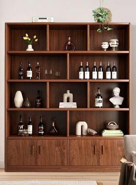 实木酒柜家用柜厅置物架展示商用简约客型小玄FCJ关柜靠墙隔断柜