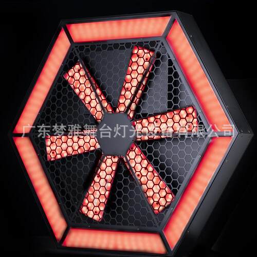 60*0新品LED扇LED风6灯RGB全彩舞台背景灯光像素效果灯台旋转点控
