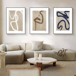 现代简约抽象线条何色块壁画意个创样61031板房客厅卧性室书房装