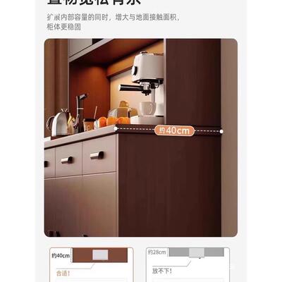 简易书架落地靠客墙厅简OUD物架分层收纳架储物柜子一体约家用置