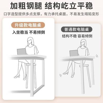 奶油转角书桌书架一体学生桌子台式电脑桌拐角卧室家用新款办公桌