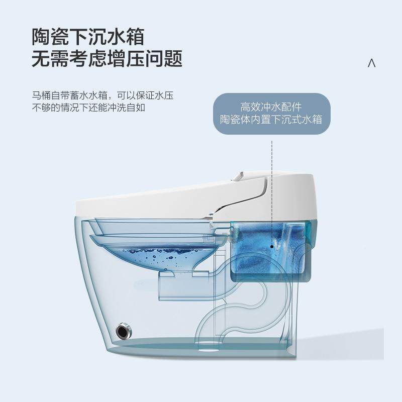 热自动翻盖音暖风即烘干坐器便泡沫盾无水压限制脚感冲LOZ语智