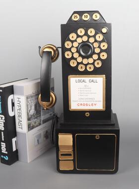 复古式挂墙电话件机模GSU服装型店酒吧橱窗装饰品老壁饰摆摄影道