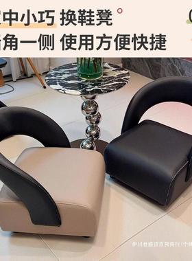 奢古风轻单人休闲溜EMB溜溜矮凳小户型客厅家用异形靠背阳台溜椅