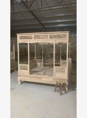 老榆中木拔步床踏步明清仿古YSB子床千工床八步床式古架典实木月