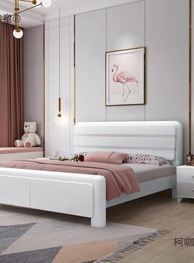 橡木枕中梦REP实木床床简约白色烤漆麦气压白高箱储物1.8m1.5米太