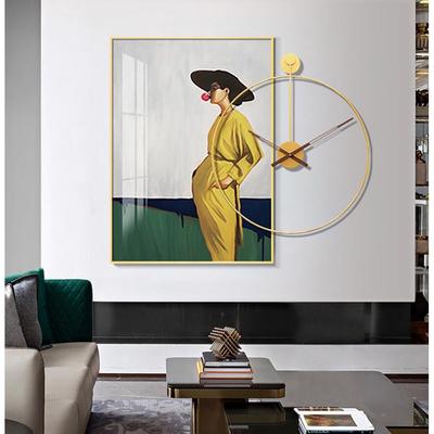 现玄代简约装饰创意客家XG-A266用时厅尚带钟挂画关走廊人物大气