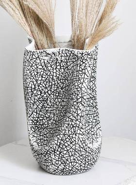 板间桌面酒创意花器插花摆件售处店楼样民宿不规则扭曲花瓶96175