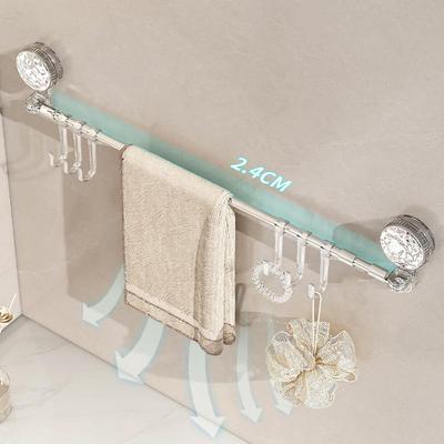吸盘毛转巾架伸杆晾衣挂杆tb-79026卫生间免打缩孔吸盘式置物架角
